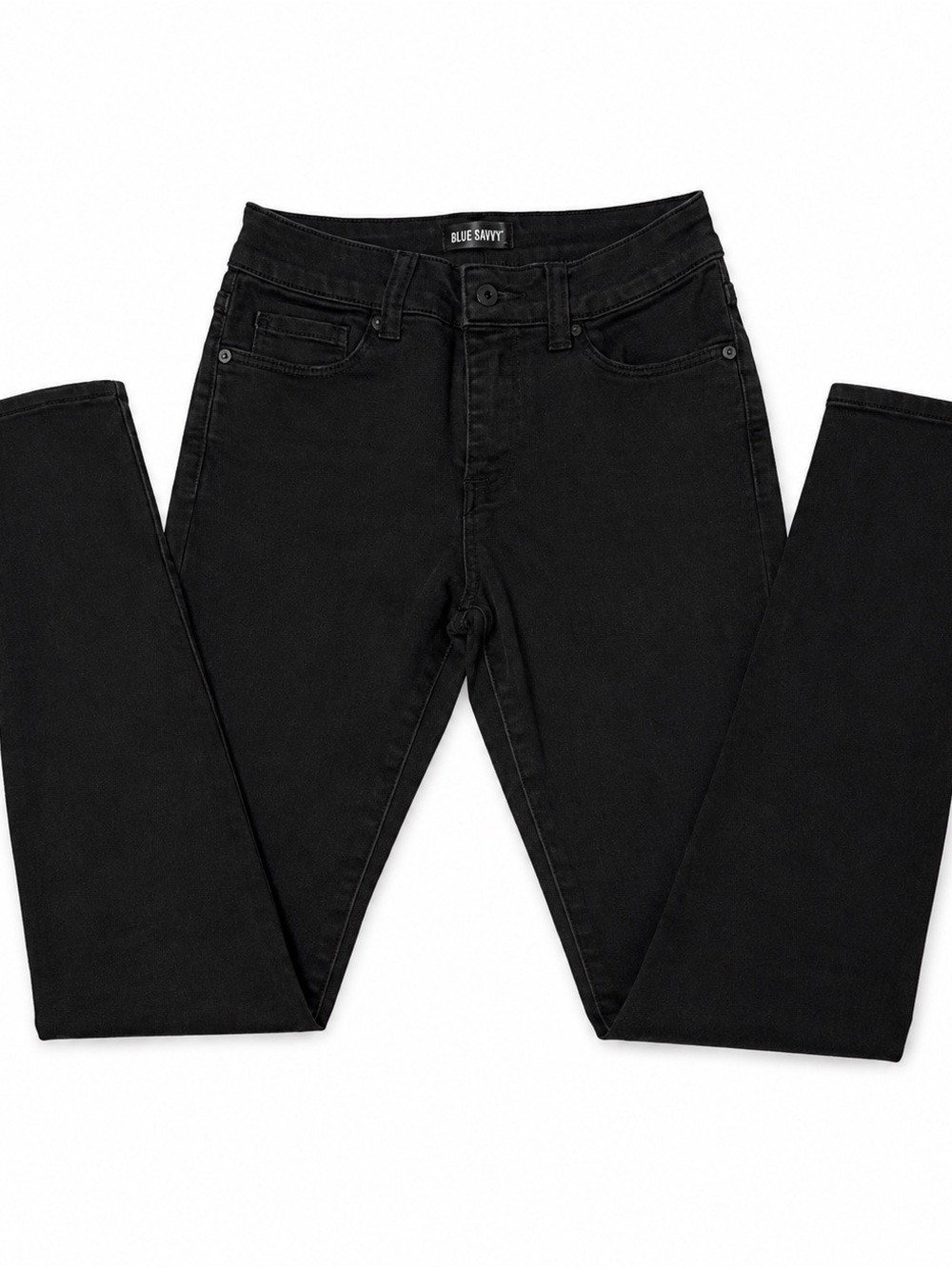 Blue Savvy Black Skinny Jeans Womens Size 1 / 25 Stretch Mid Rise